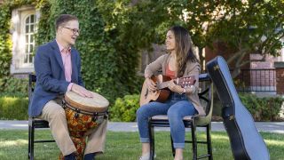 Music Therapy student with Prof. Waldon